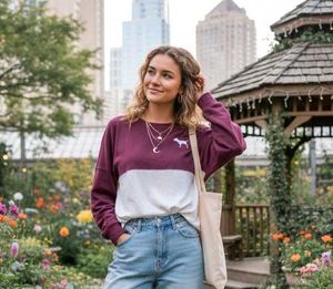 ✨Victoria’s Secret PINK colorblock sweatshirt