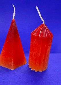 Beautiful Red Ombre Shaded Scented Candle Set Of 2