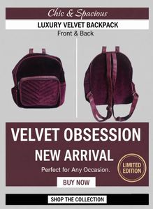 Luxury Velvet Backpack