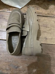 Zara pu leather loafers