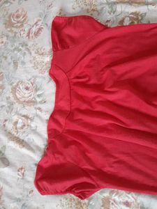 Red Printed Top