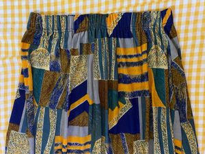 Soft and Stretchy Patterned Midi Skirt W-30-36