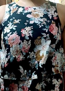 Floral Layered Sleeveless Top