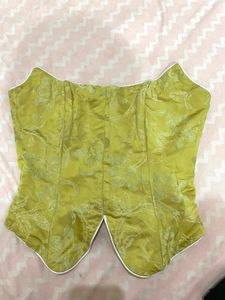 Gold Floral Corset Top