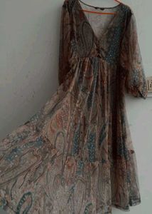 Zudio Net  Paisley Print Dress