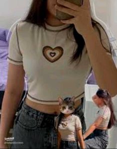 Heart Graphic Crop Top