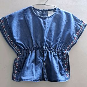 Denim Kaftan For Girls