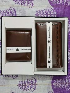 Genuine Leather Wallet Set