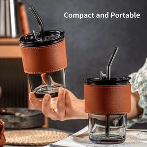 Glass tumbler with straw | Qty: 01