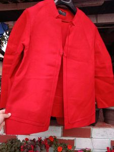 Stylish Red Overcoat