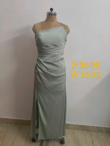 Sage Green One-Shoulder Gown