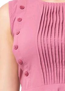 Casual Shoulder Straps Solid Women Pink Top