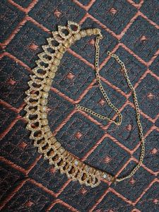 American Diamond Golden Jewellery Set