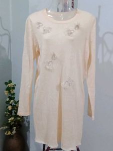Cream Knit Dress