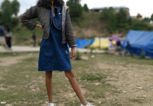 Denim Dungaree Dress