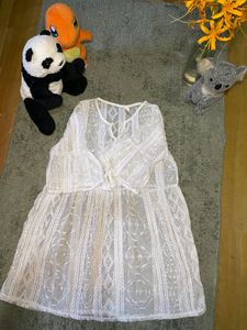 Combo Offer 🚨🚨 White Dress + Denim Shorts