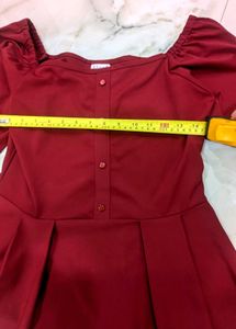Burgundy Peplum Top