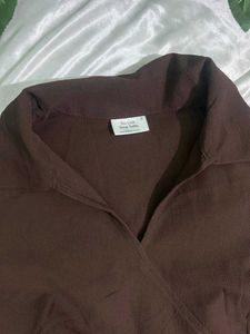 littleboxindia Chic Brown Blouse