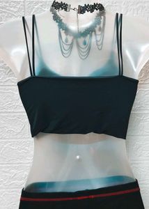 Black Spaghetti Sports Bra New Piece Freesize