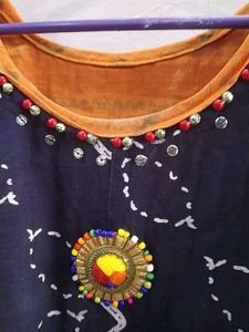 Stylish Blue &amp; Orange Kurta