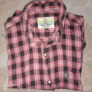 Red And Black Colored Checks Shirt