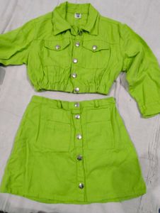 parrot green top &amp; bottom wear