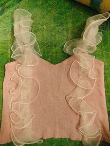 Cute Pink Ruffle Top