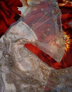 Elegant Heavy Embroidered Mauve Purple Sharara Set