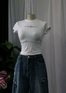 White 'Carefree' Tee
