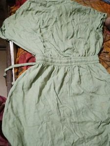 Sage Green Shirt Dress (One Piece)