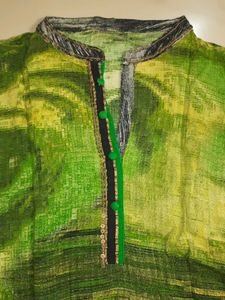 Green Abstract Print Kurti