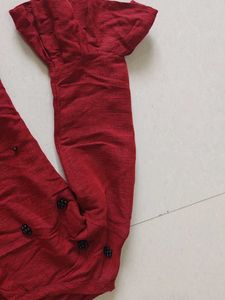 Red Dress with Bell Sleeves