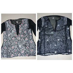 Embroidered Black Kurti