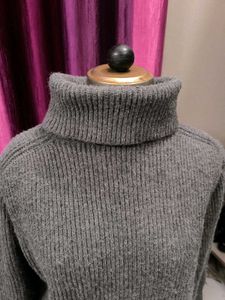 Gray Turtleneck Sweater