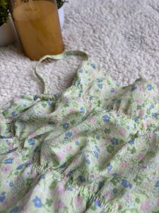 Floral Ruched Crop Top
