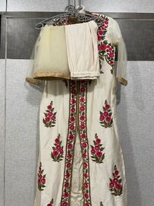 Ivory Dress Wid Multi Handwork