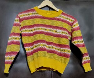 Multi Printed Sweater For 4-5 Year Boy