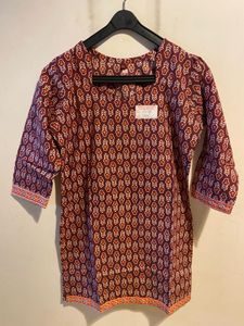 Maroon Printed Top
