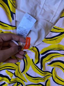 banana print tank top bodysuit