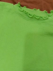 Green Mock Neck Top