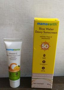 Mamaearth Sunscreen & Daily Glow Face Cream