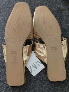 *New* Zara Gold Mules
