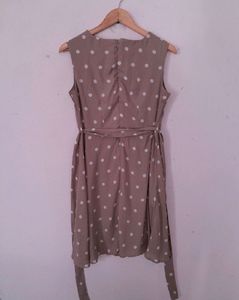 Max Beige Polka Dots Dress 🌸🤍✨