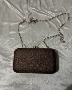 Golden Shine Sling Bag – Almost New, 1 Time Use ✨