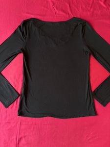 Shein Black Crisscross Long Sleeve Top