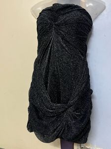Pintrest Branded Sparkly Black Mini Dress