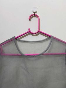 Sheer Gray Top till 34 and half