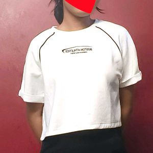 🪻✨White Korean Crop Top 🎀✨