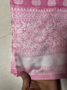 Pink Banarasi Silk Saree