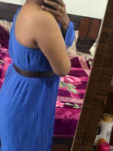 Chic Blue One-Shoulder Dress